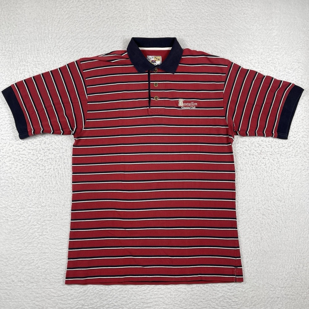 Cutter & Buck Polo Shirt Mens Large Cantallon Vintage Golf Travel Vacation Work